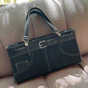 2000s Vintage John Galliano for Christian Dior Denim Trotter Bag, Made in Italy